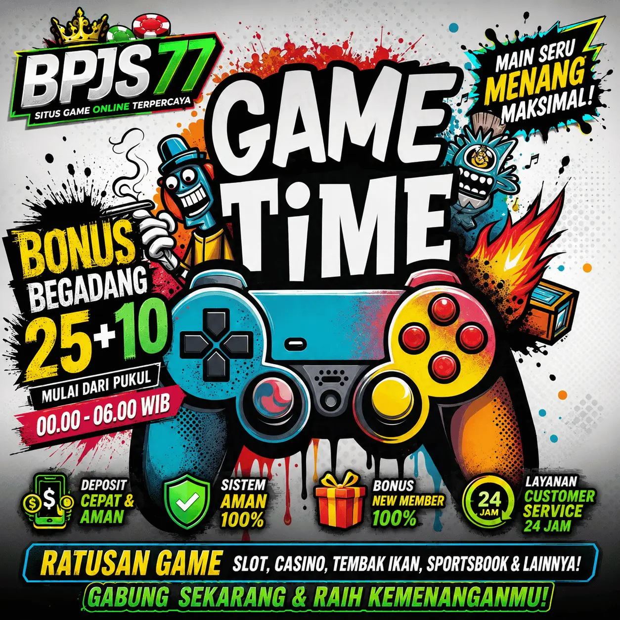 Thumbnail 1 of 3, Poster, BPJS77: Daftar Sekarang Mainkan Game Slot777 Rasakan Getaran Petir Merah designed and sold by BPJS77.
